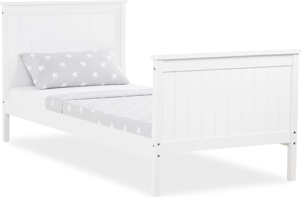 Lit en bois simple Lit enfant 90x200 Jeunesse de lit massif Image du produit 