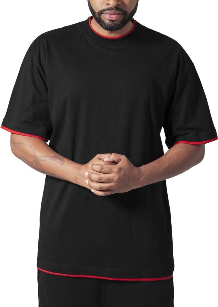 Urban Classics Kurzarmhemd für Männer Yokoof schwarz rot 4XL