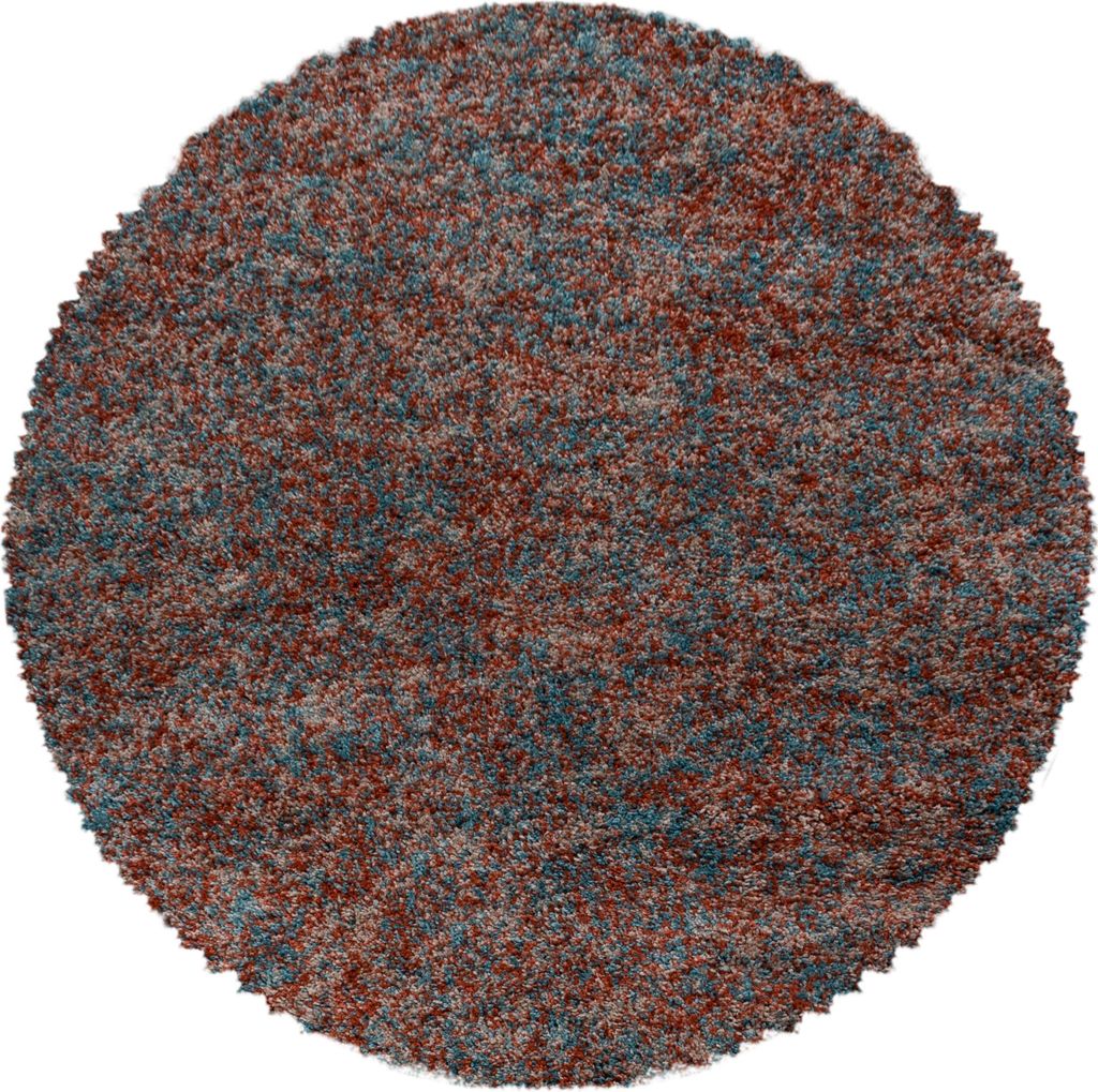 Homebyhome Shaggy Teppich Wohnzimmer Hochflor Teppich Einfarbig Meliert Design Flauschig Weich, Grösse: 160 cm Rund