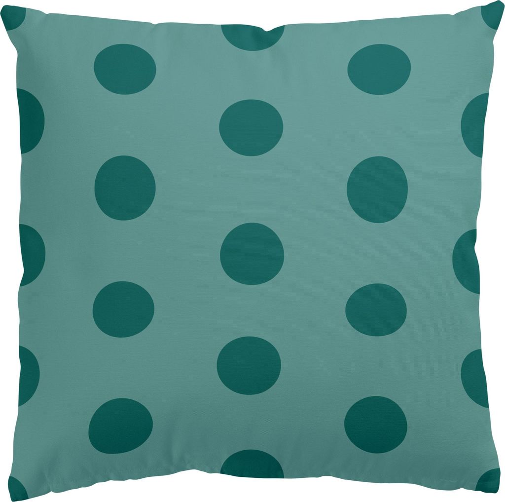 Dekokissen Muster drinnen / Indoor Zierkissen Samt waschbar Punkte grün Sofakissen ohne Füllung