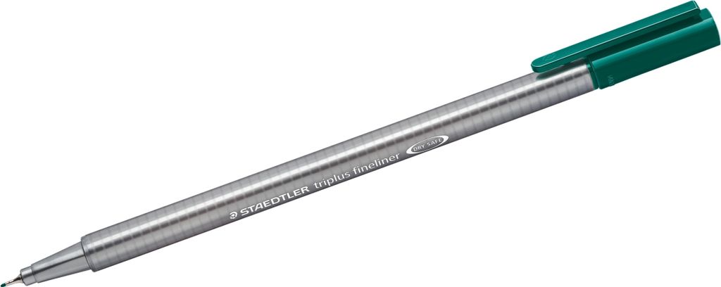 Fineliner triplus seegrün Packung mit 10 Stück