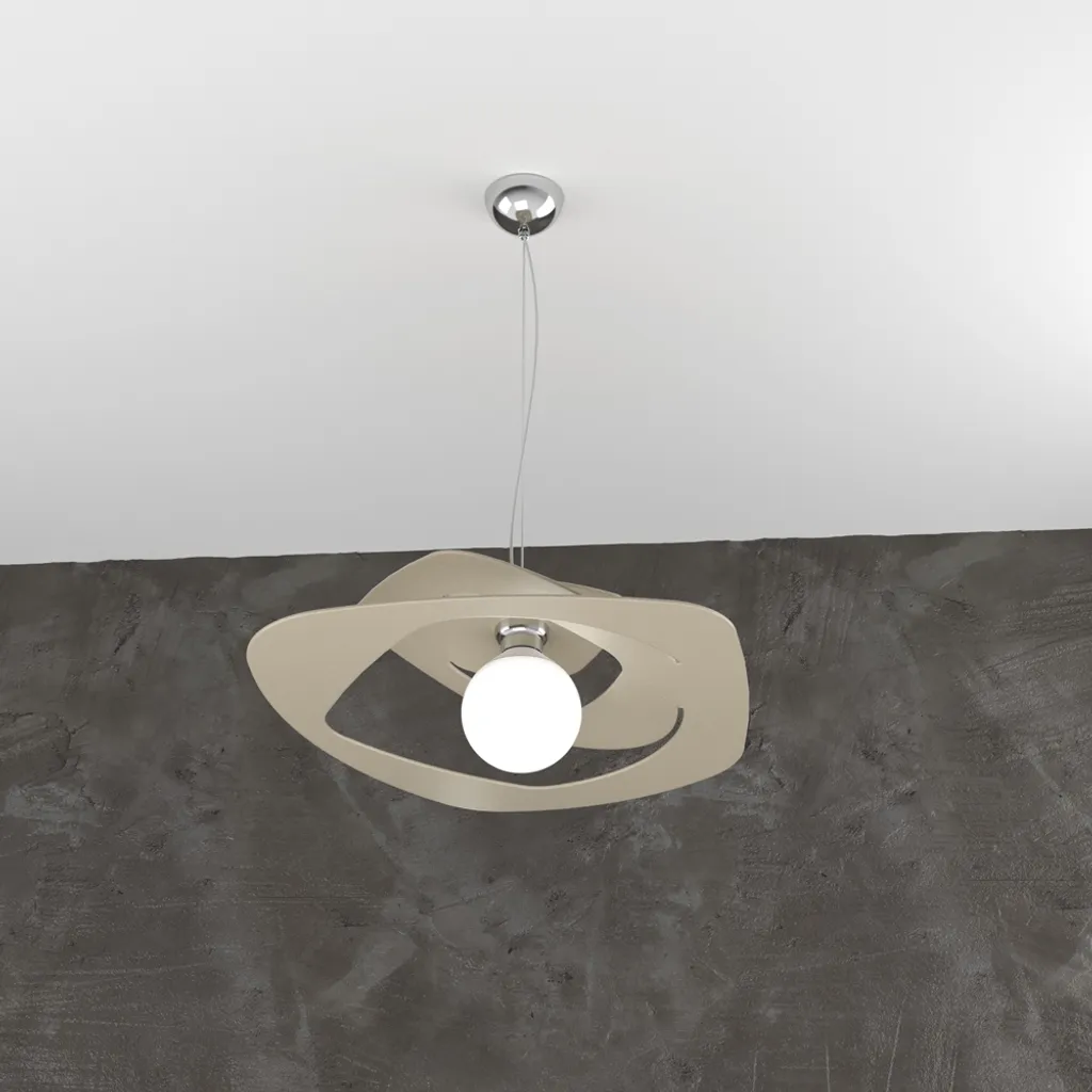 Grande suspension moderne sable 50cm - Solution éclairage design E27
