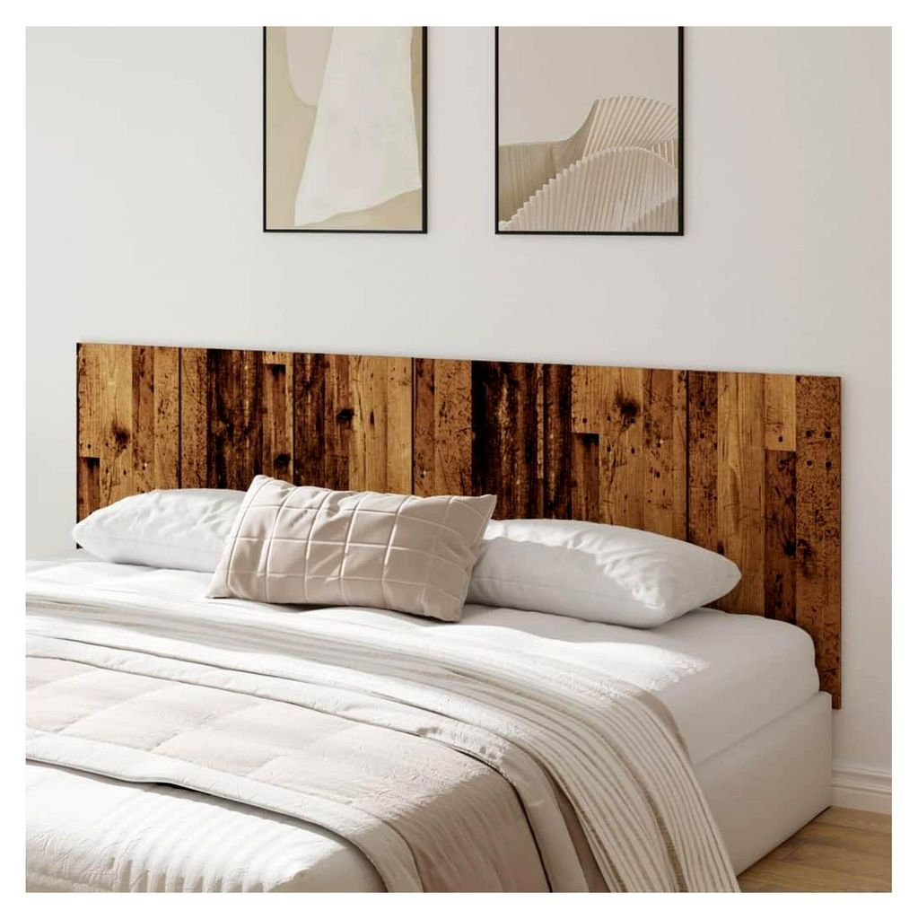 Wand-Kopfteil aus altem Holz, Wandmontage, 240 x 1,5 x 80 cm, für Lattenrost, Schlafzimmer, Innen