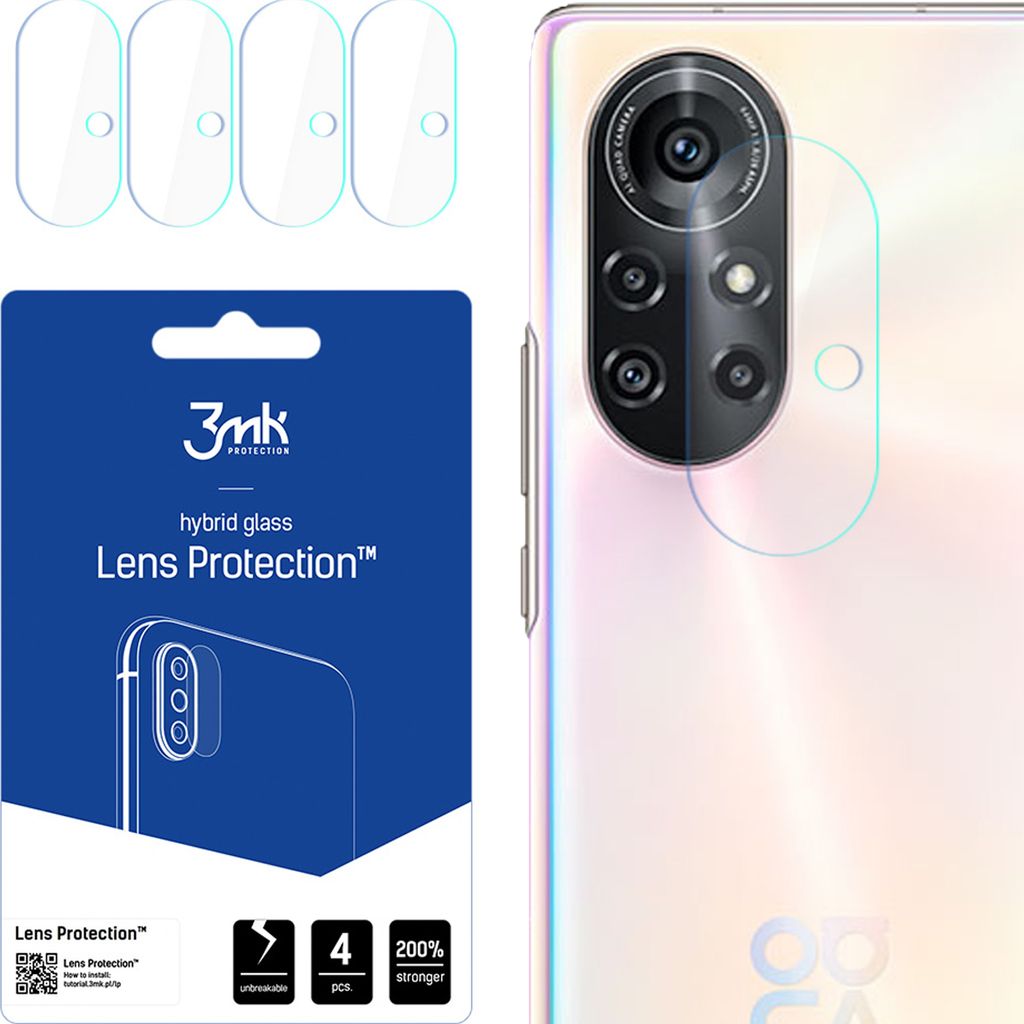 3mk Hybridglas Lens Protection für Huawei Nova 8 Pro 5G Kamera Objektiv Kameralinse 0,16mm 6H (4 Stück)