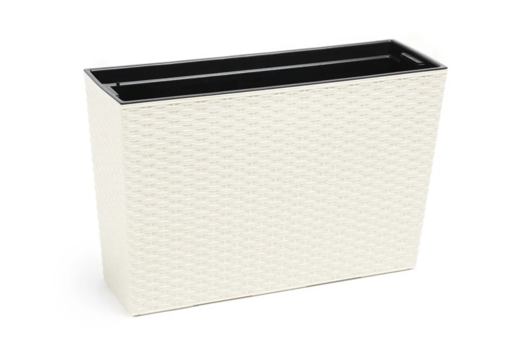 Jardinière de balcon WERBENA beige 56x19x37 cm pour terrasse et jardin
