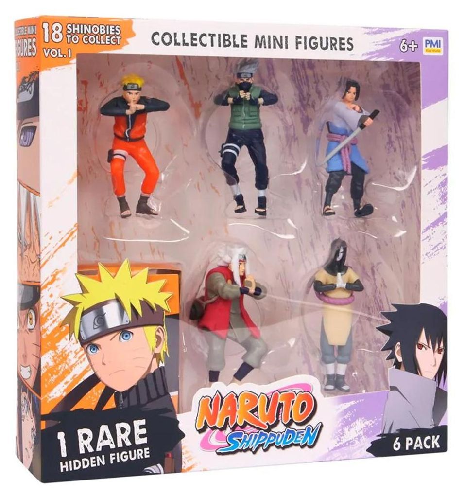 Naruto Shippuden Figuren 6er Set mit Geheimer Ninja-Figur Produktbild 