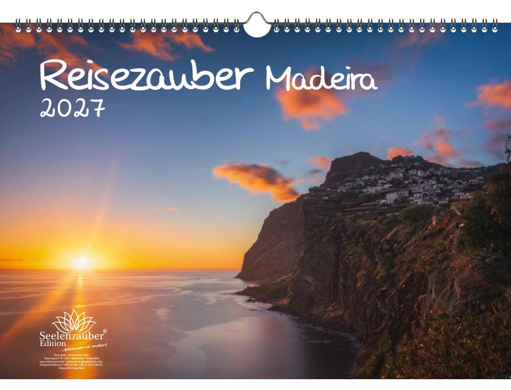 Reisezauber Madeira DIN A3 Kalender für 2027 Reise Urlaub Strand Spanien - Seelenzauber