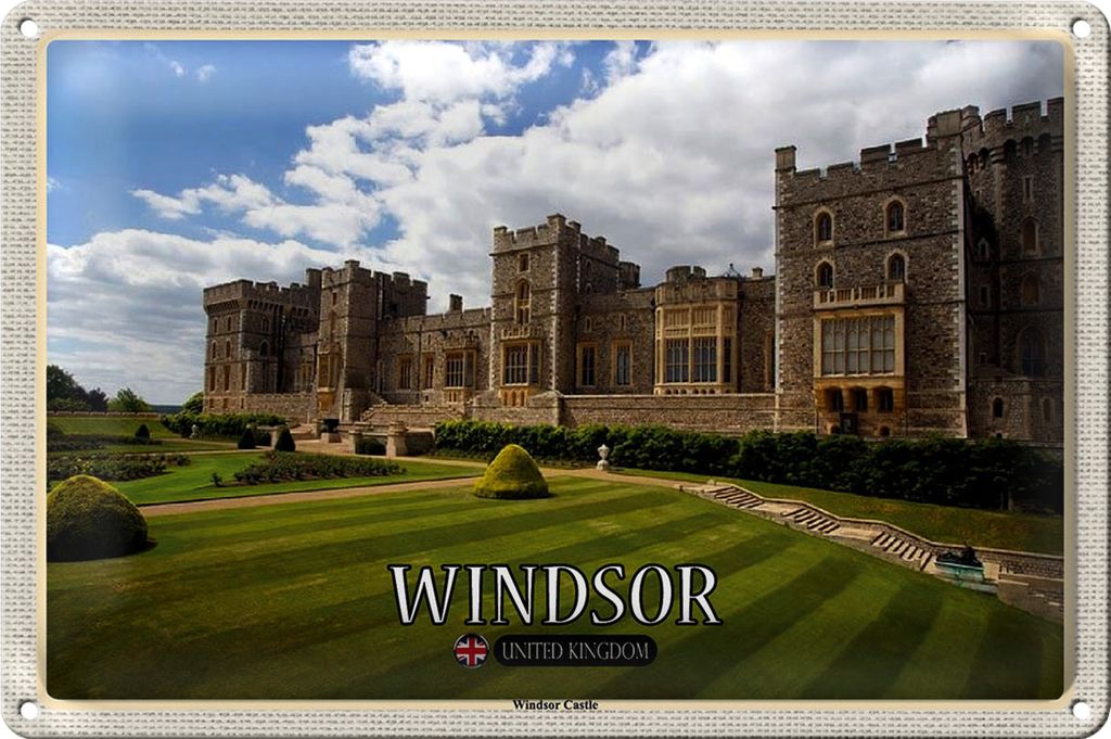 Blechschild Städte England UK Windsor Castle 30x20cm