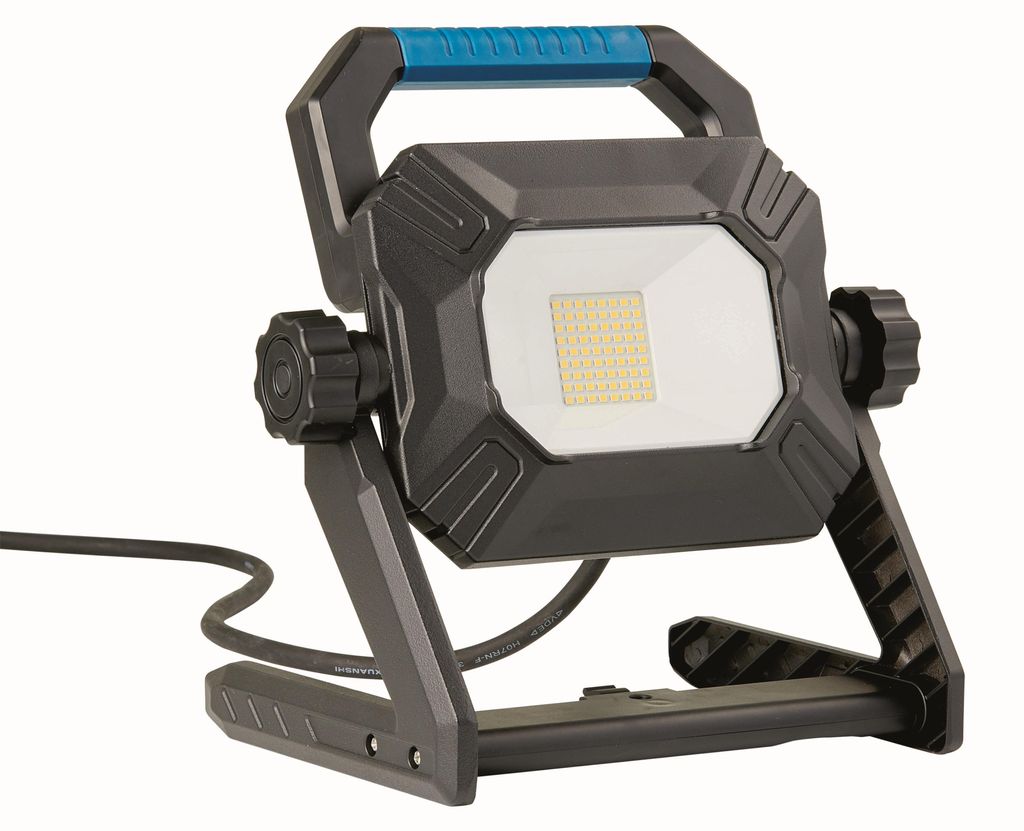LED werklamp, 55W, dimbaar, met geïntegreerd stopcontact Productafbeelding 