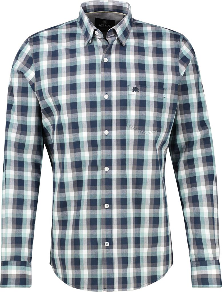 Lerros - Herren Freizeit Hemd, (25D1401), Größe:XL, Farbe:Basalt Grey (277)