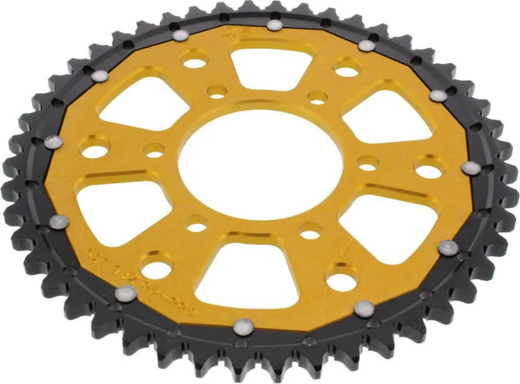 Pignon Arrière ZF 48 Dents Pas 530 Or et Noir pour Moto Kawasaki