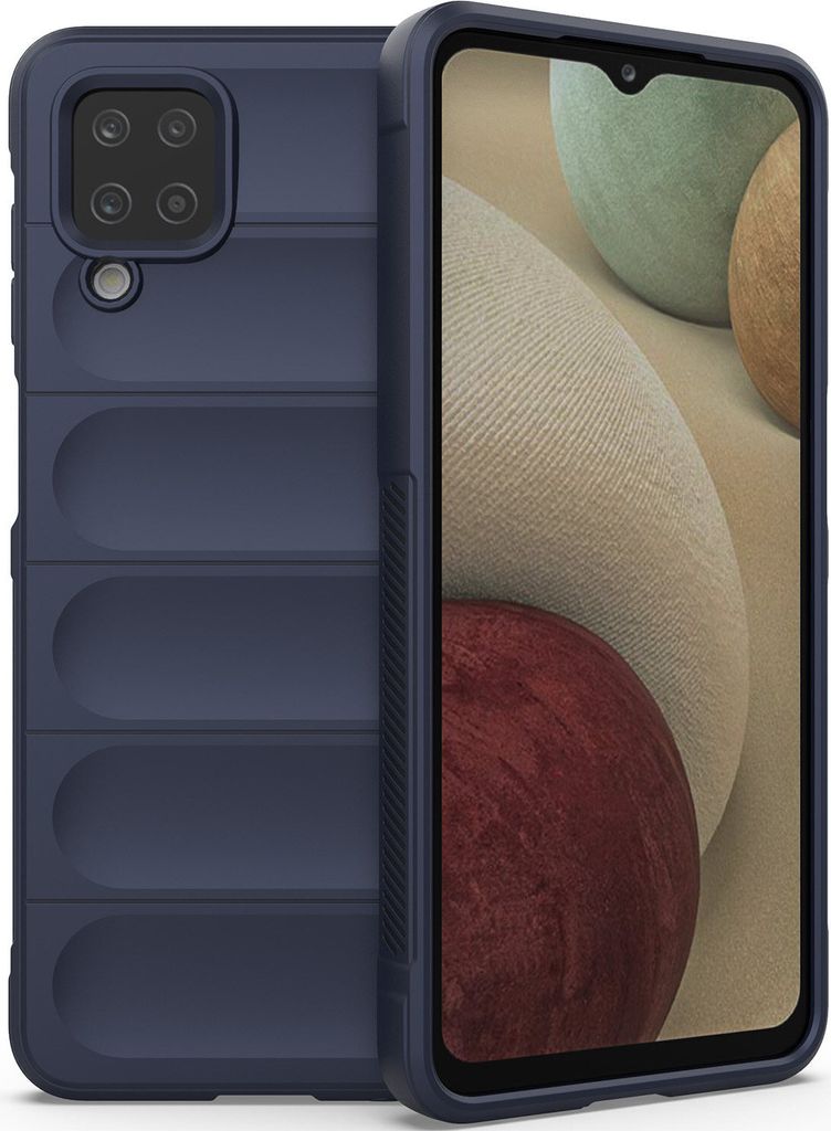 Samsung A12 Hülle, Weich TPU Silikon Stossfest Anti-rutsch Schutzhülle für Samsung Galaxy A12 5G Dunkelblau