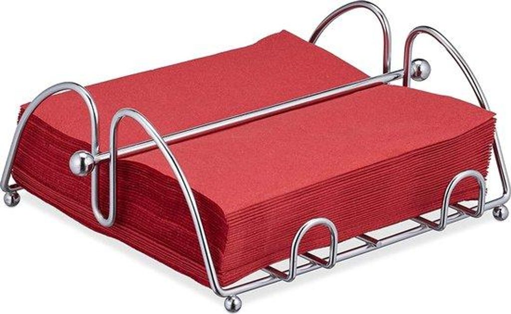 Serviettenhalter 33x33 cm Edelstahl silber металли