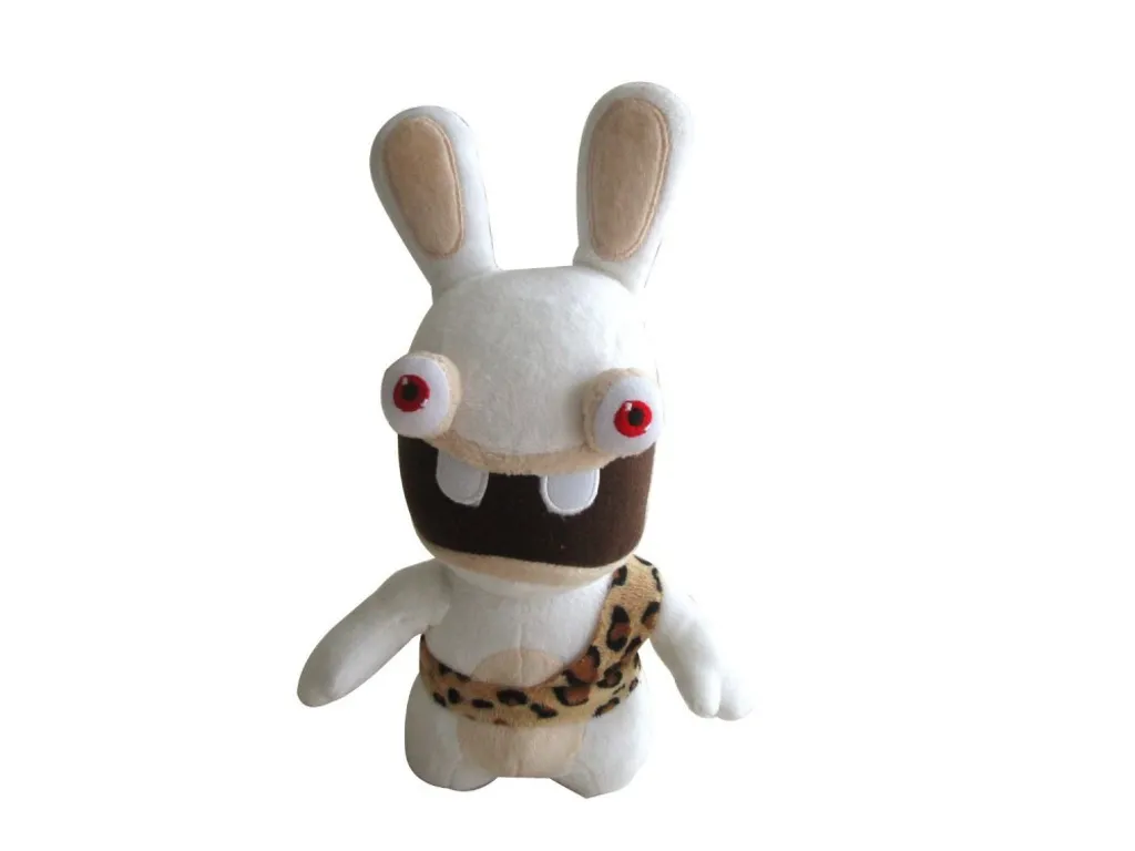 Doudou Lapin Crétin Préhistorique 22cm - Peluche Douce pour Enfant et Fan
