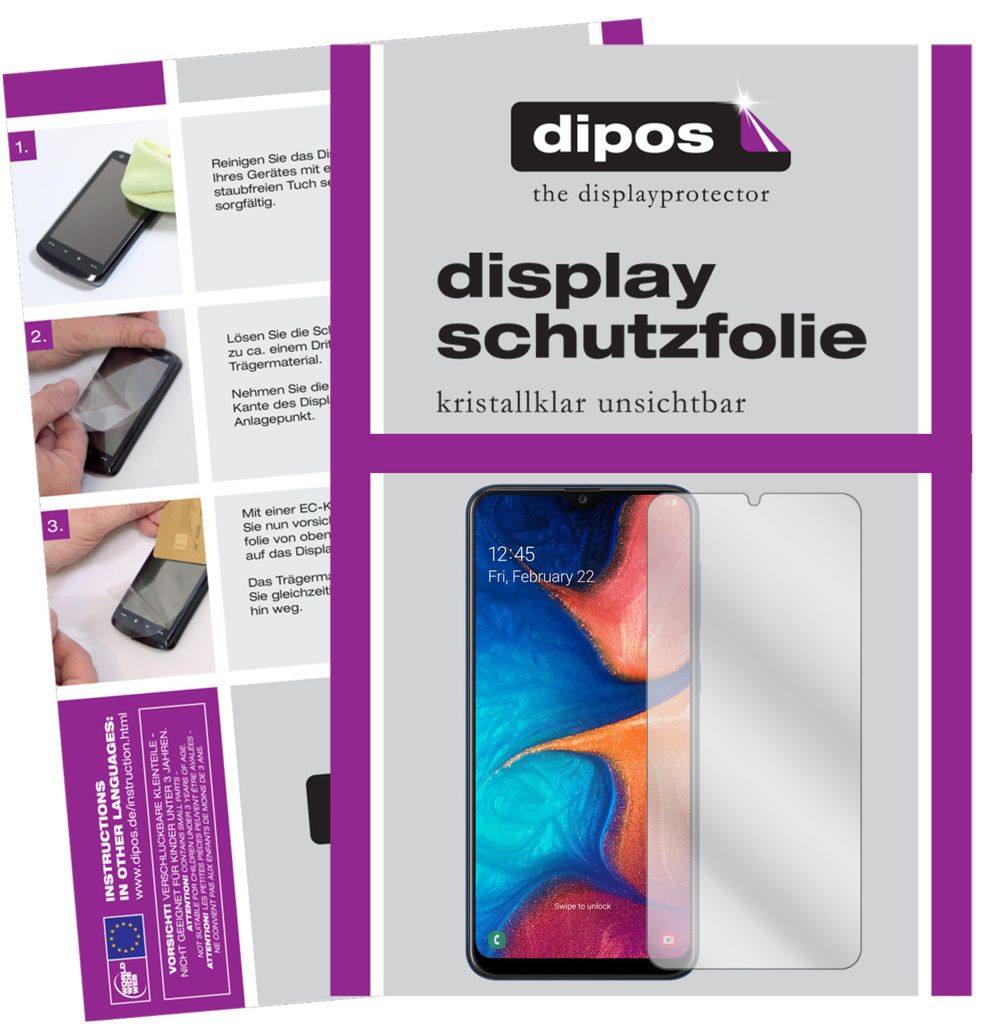 2x Schutzfolie für Samsung Galaxy A20e klar Produktbild 