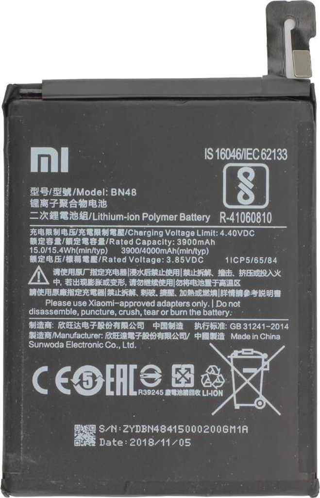 Xiaomi Li-Ion batéria pre Xiaomi Redmi Note 6 Pro (BN48) Obrázok produktu 