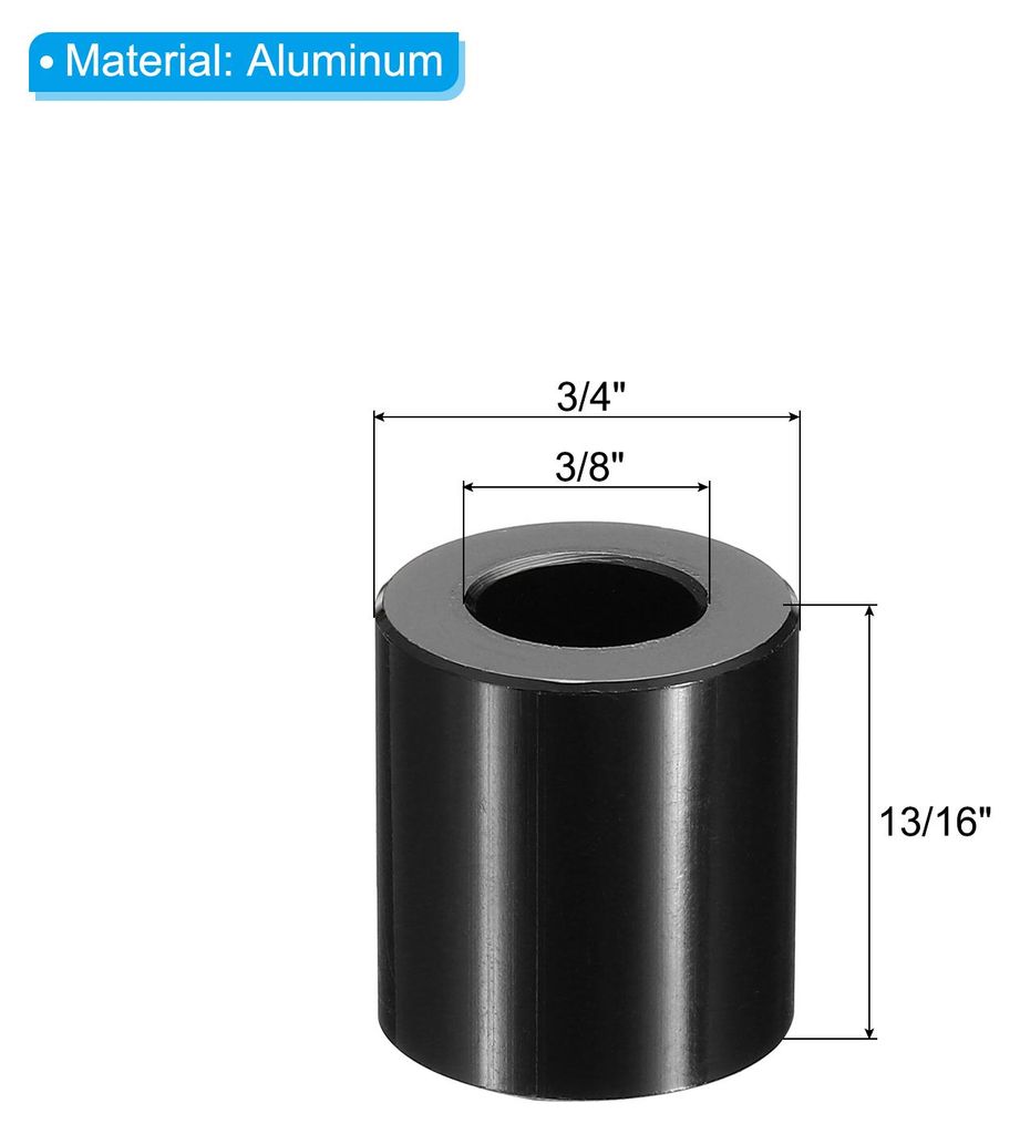 5 Stš¹ck Aluminium Abstandshalter Round, M10 Distanzhš¹lsen 10mm ID x 19mm OD x 20.6mm H, Ohne Gewinde S?ulen Unterlegscheiben Sortiment Kit, S...
