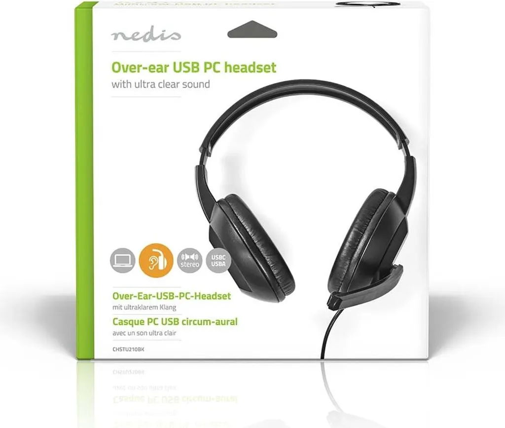 Casque PC pour Visioconférence et Musique USB-C Stéréo Micro Pliable Noir - 9
