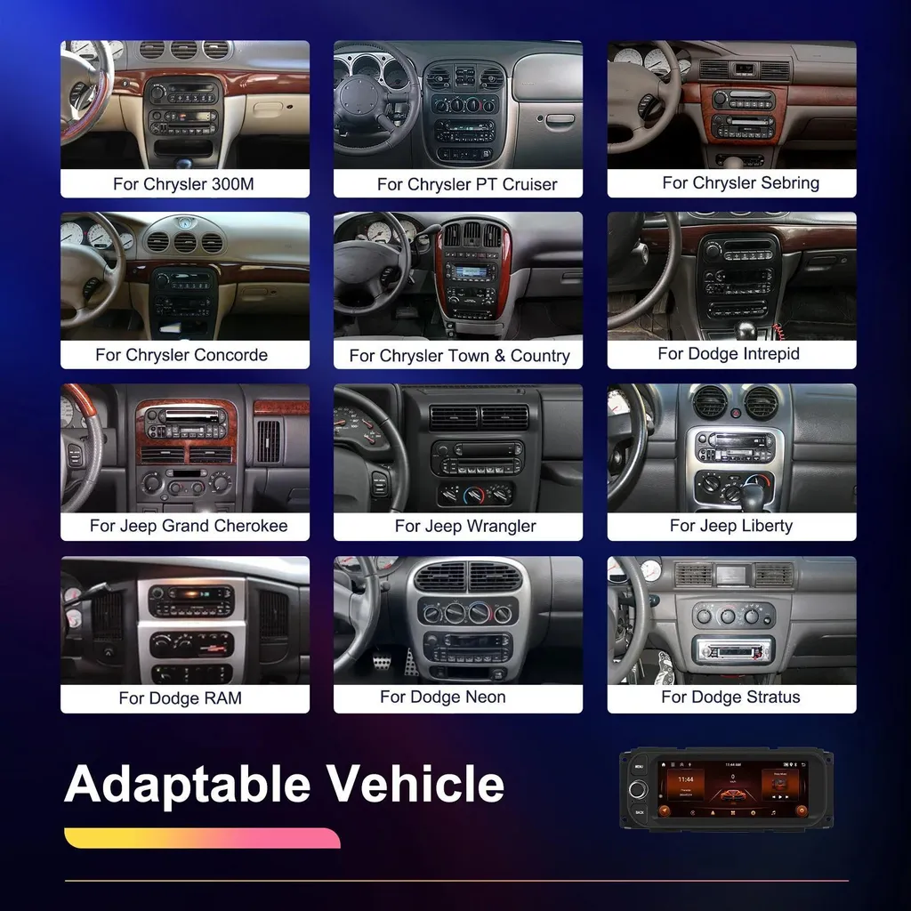 Autoradio CarPlay Android 2 DIN pour Dodge Durango 2002-2003 RAM 2Go - 5
