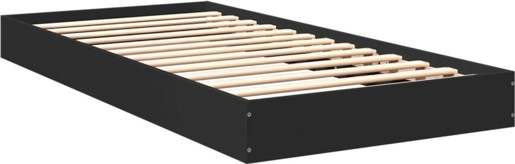 Bettgestell Schwarz 75x190 cm Holzwerkstoff