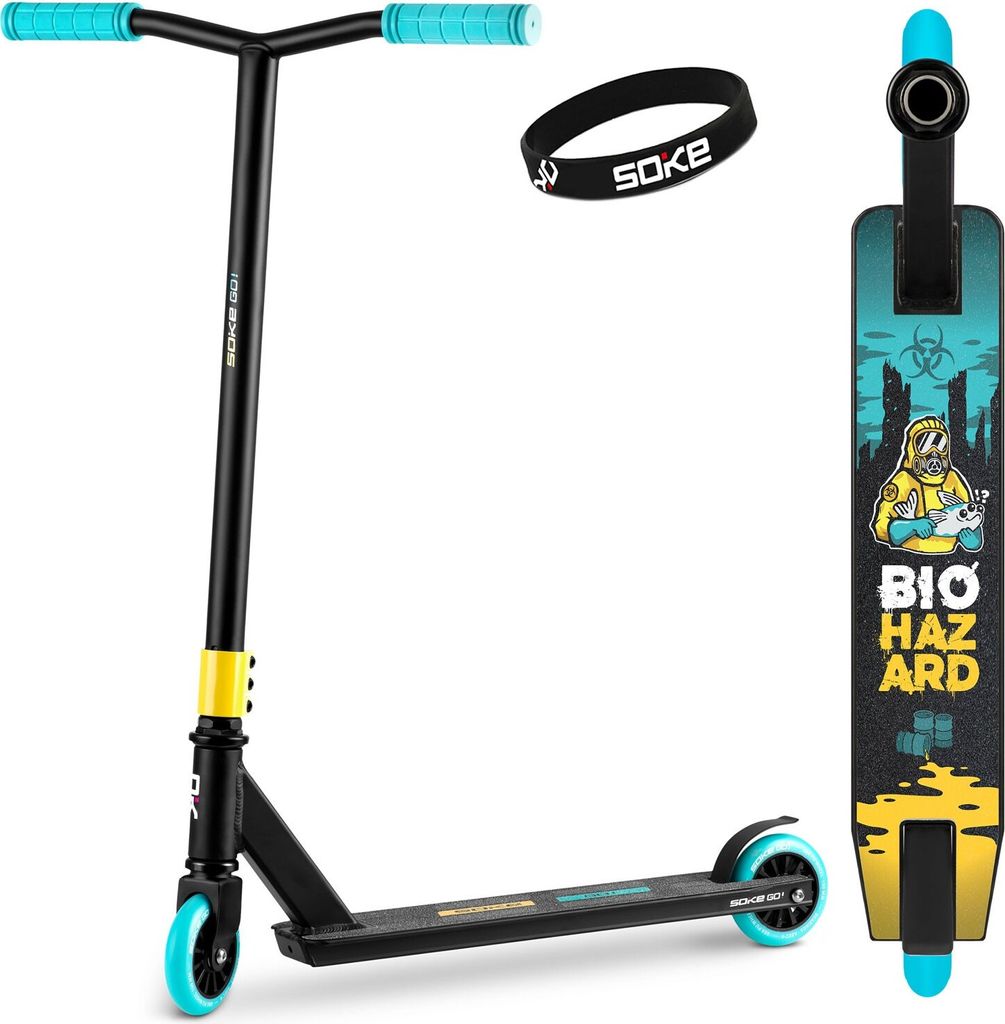 SOKE GO! Stunt-Scooter Gelb und Blau