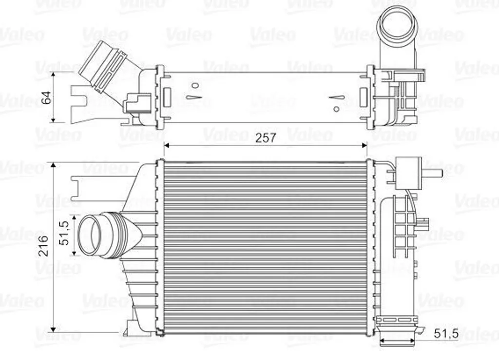 Refroidisseur turbo Valeo 818343 pour réparer perte de puissance Clio 4