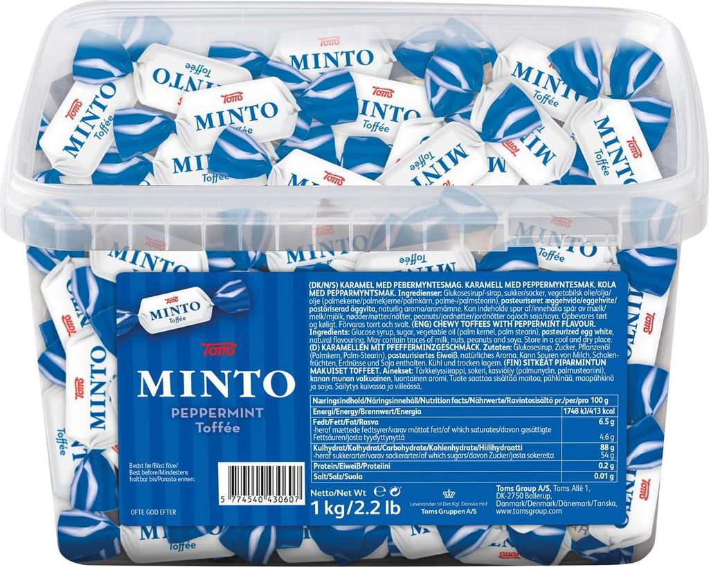 Toms Minto Karameller 120 Stk. 1kg Produktbild 