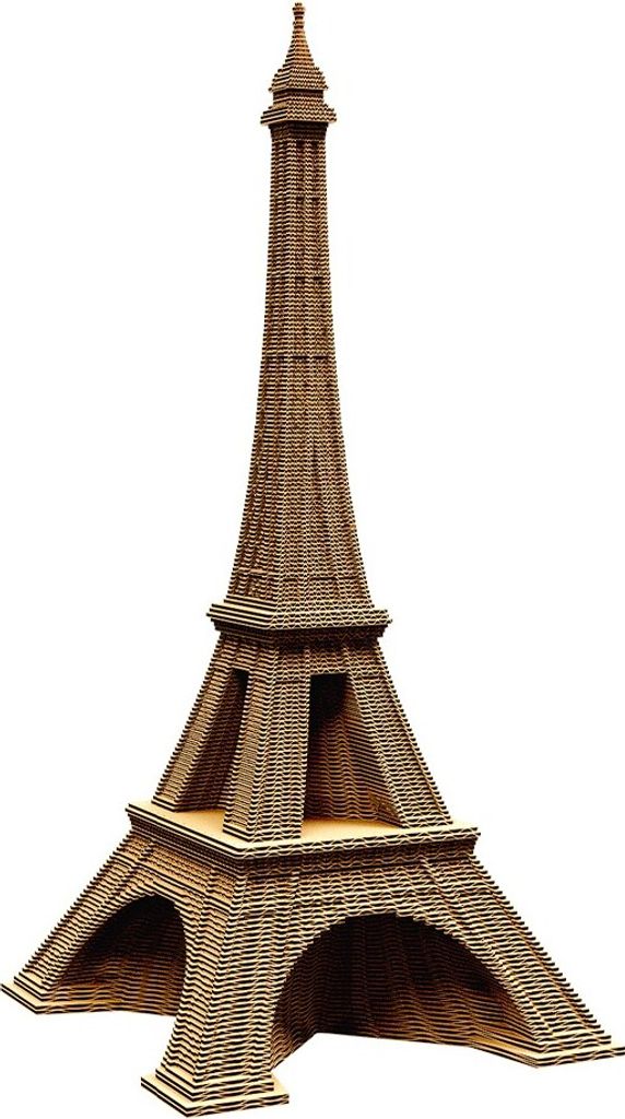 3D Puzzle, EIFFELTURM, Karton, 224 Teile