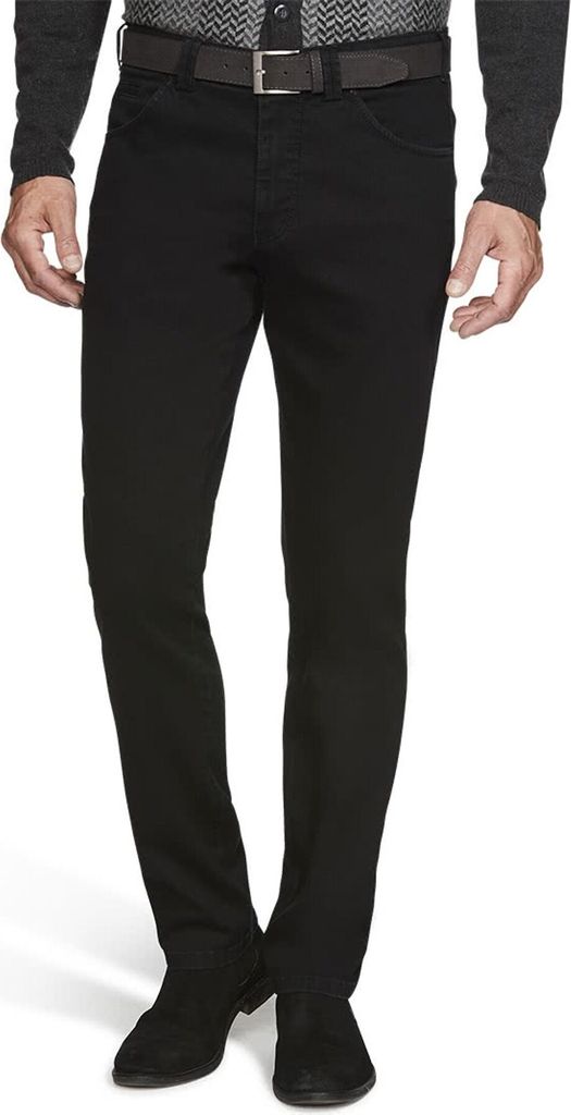 Meyer nette Jeans Dublin Slim Fit schwarz einfarbig Denim