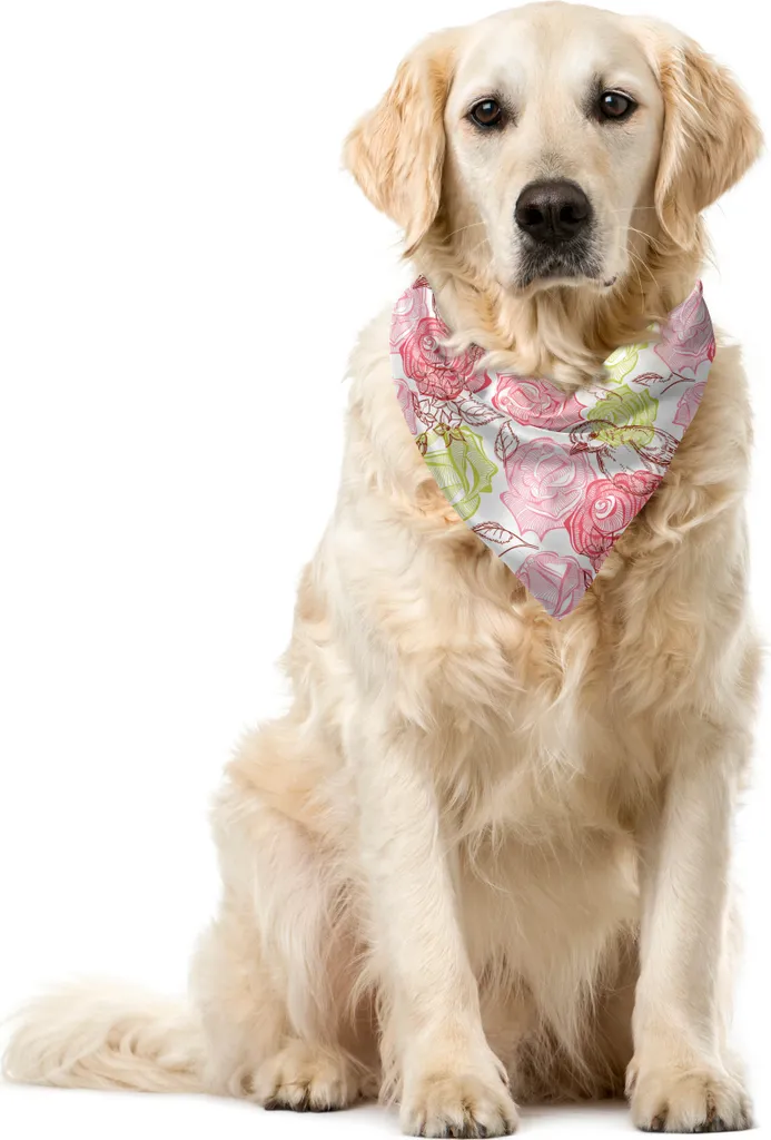 Bandana per Cani ABAKUHAUS 55x55 cm - Resistente e Lavabile Fiori