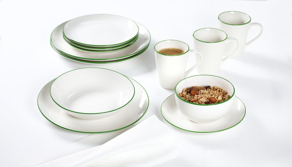 Speiseteller 26,5cm 6er Set Adela grün