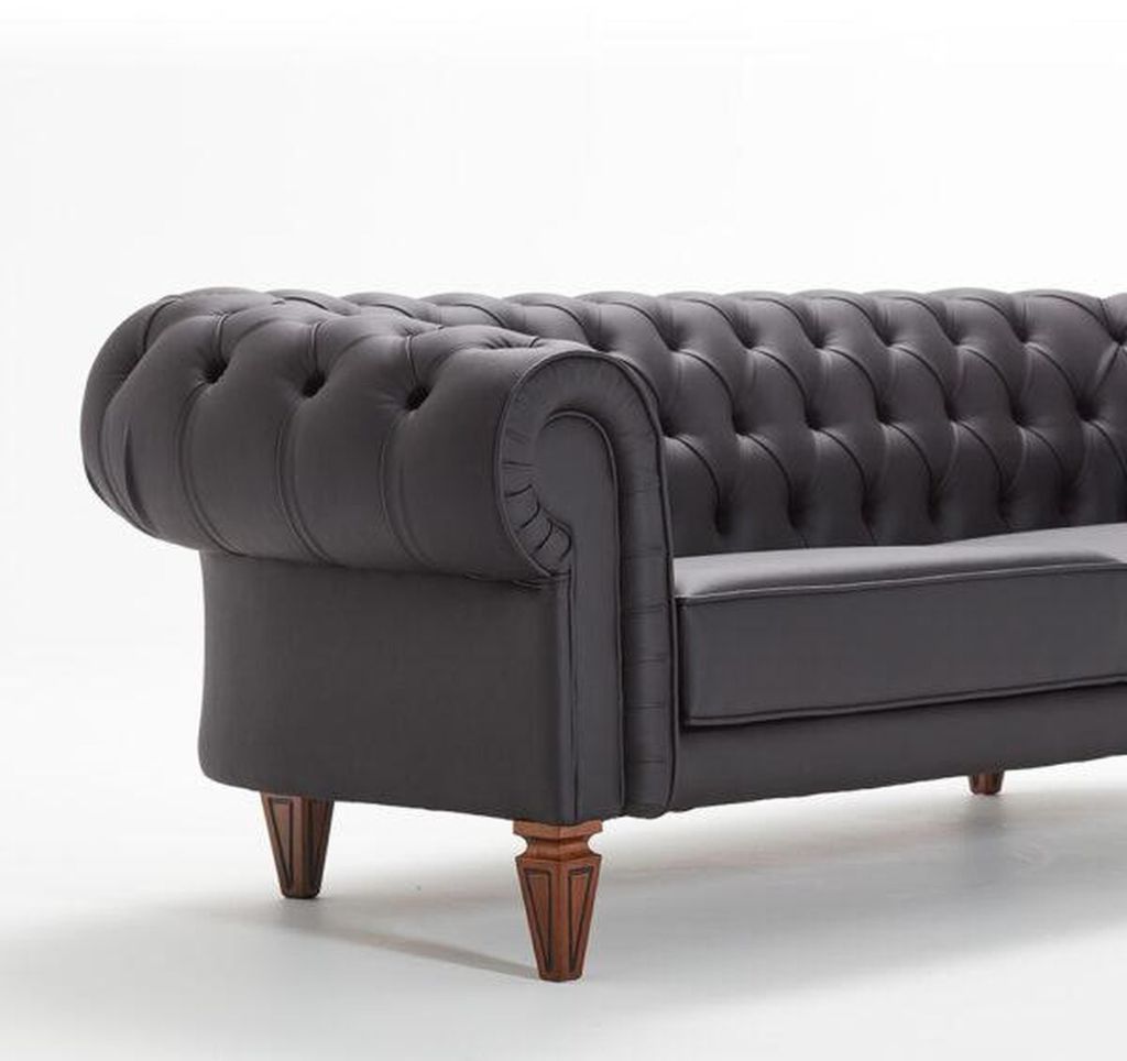 Chesterfield 3-Sitzer Sofa Sessel Couch Sofa Couchen 1 Sitzer Einsitzer Leder