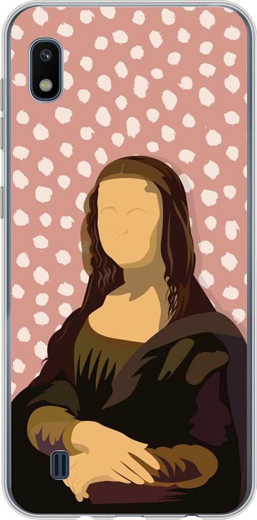 MuchoWow Handyhülle Schutzhülle Hülle für Telefoonhoesje Samsung Galaxy A10 Leonardo da Vinci - Alte Meister - Punkte - Vintage Silikon Softc...