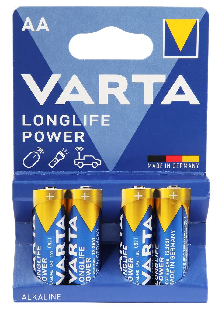 Varta Batterien AA, 4 Stück, Longlife Power, Alkaline, Produktbild 