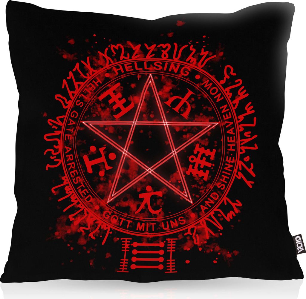 VOID Hellsing Pentagramm Kissenbezug Kissenhülle Polyester wasserfest Outdoor vampir anime manga japan