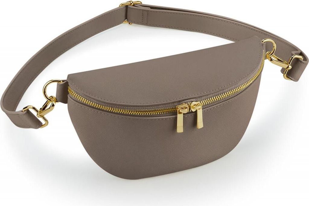 BagBase BG766 | Boutique Waist Bag Bauchtasche - Farbe: Taupe - Größe: 24 x 14 x 6 cm