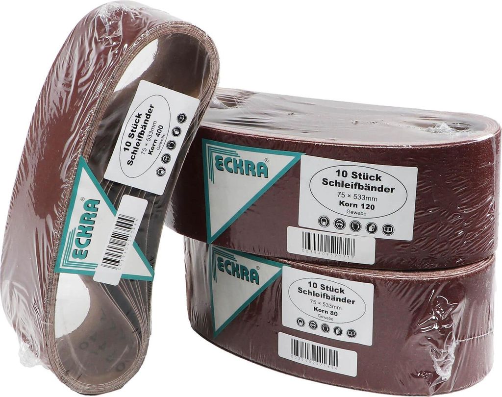 Eckra Schleifband MIX 75x533 mm 30 Schleifbänder Korn Produktbild 