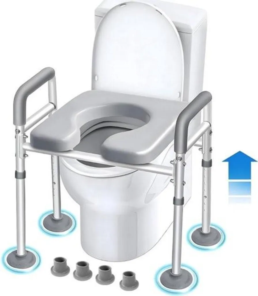 Rehausseur de toilettes pour soulager les genoux et éviter les chutes
