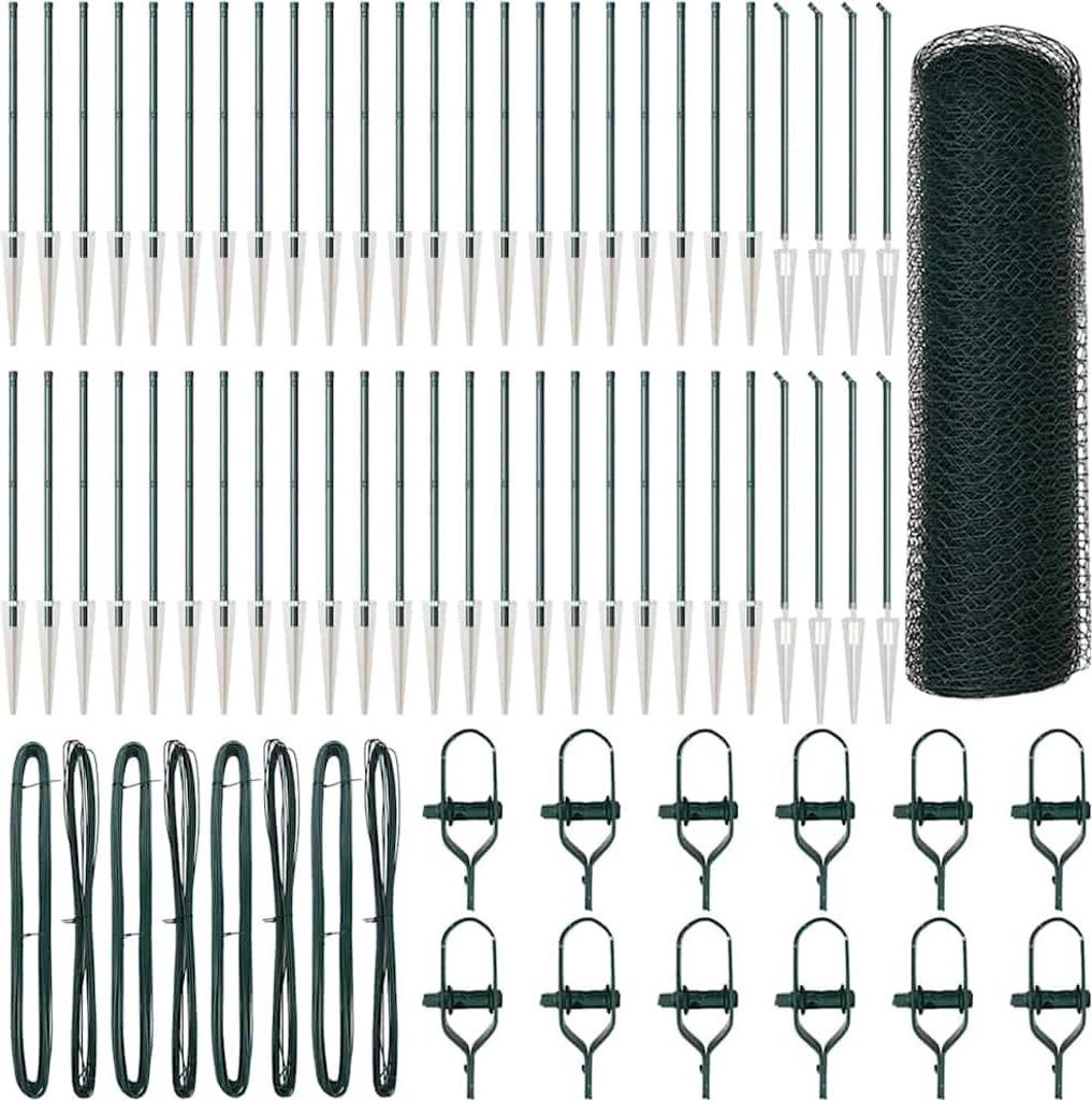 vidaXL Schweißdrahtzaun mit Spikes 100 x 0,5 m (B x H)