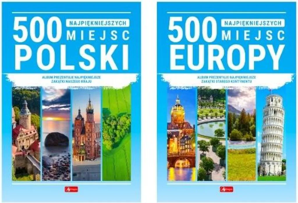 Coffret de guides touristiques 500 destinations Pologne et Europe