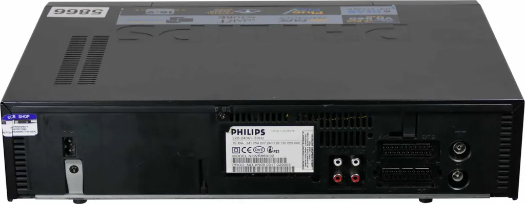 Magnétoscope Philips VR860 ShowView avec Hi-Fi Stéréo et 6 Têtes Vidéo
