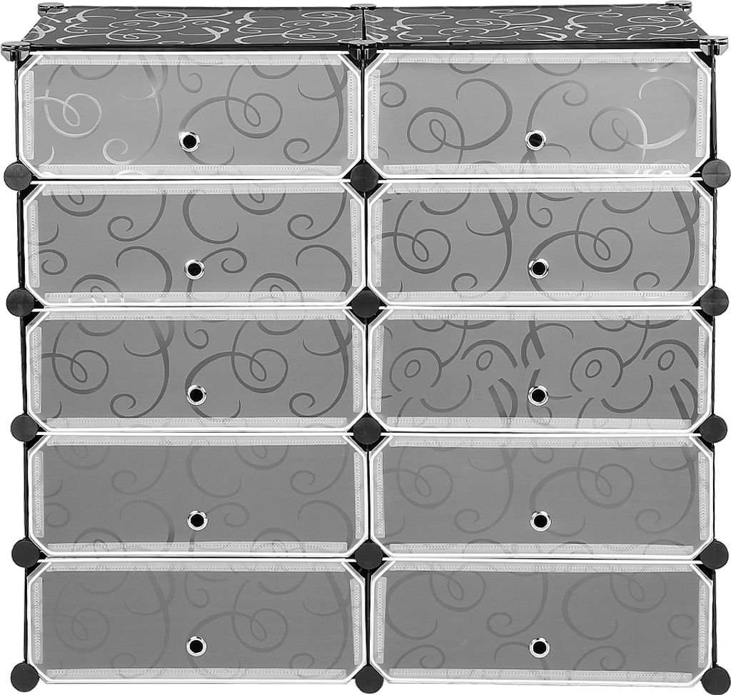 Schuhschrank mit 10 Fächern,Schuhregal groß, Steckregal Produktbild 