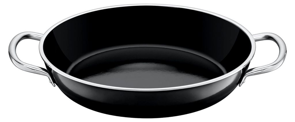 Servier-Schmorpfanne Silargan 28 cm, Bräter für Induktion, Schmortopf 3l, Silargan Funktionskeramik, schwarz