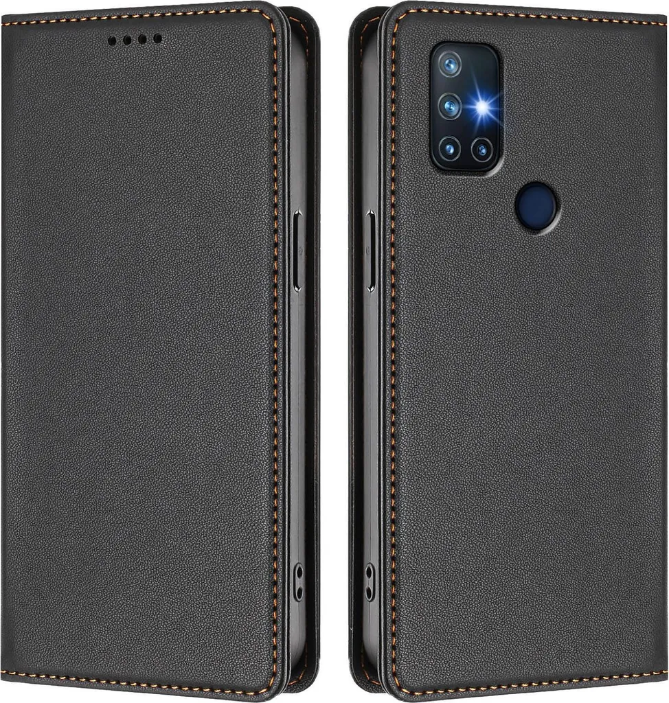 Custodia Portafoglio In Pelle PU Per OnePlus Nord N100 - Con Slot Carte, Tasca E Supporto, Chiusura Magnetica, Nero