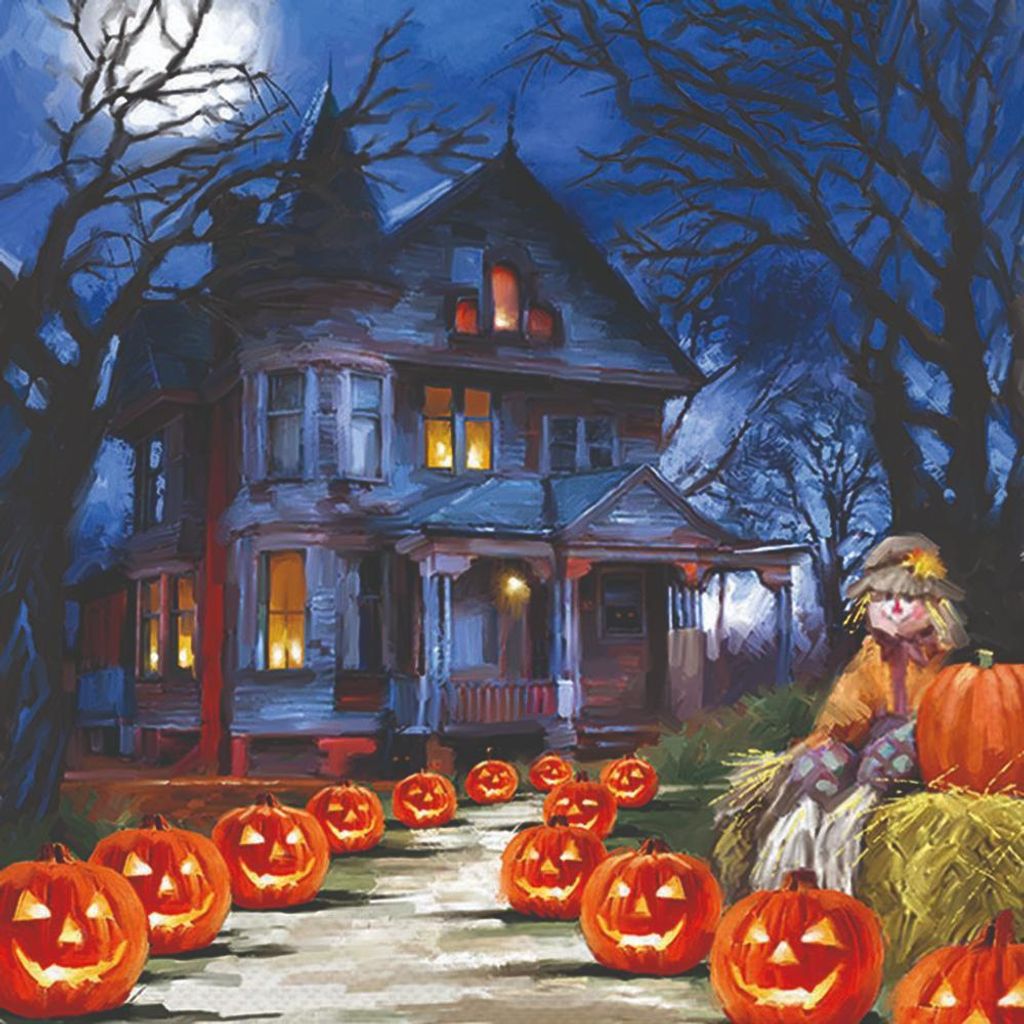 20 Servietten Spooky House - Geisterhaus 33x33cm