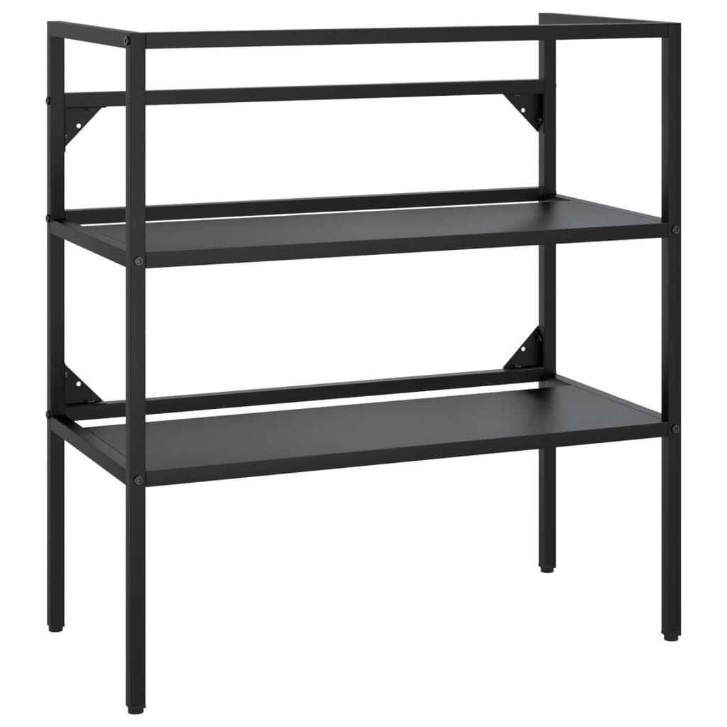 " "Bad-Hängeschrank Modernes Design - Badezimmer-Waschtischgestell/ Badmöbel - mit Waschbecken Schwarz Eisen NeuMöbel 5857685