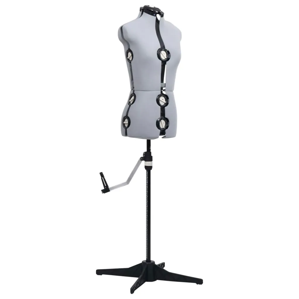 vidaXL Mannequin de Couture Femme Gris Taille S 33-40 Réglable Précis