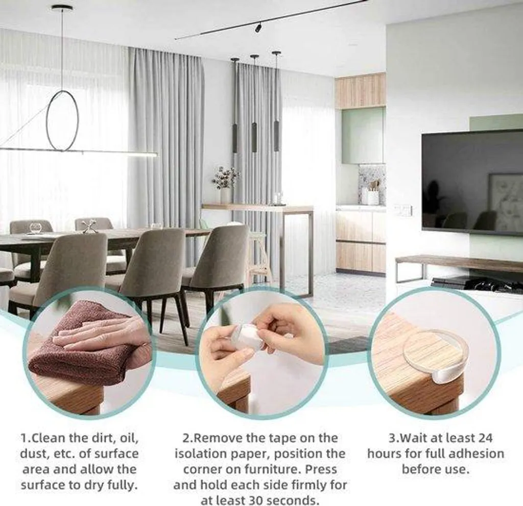 Sécuriser table basse avec ce lot de 20 protège-coins pour bébé et enfant