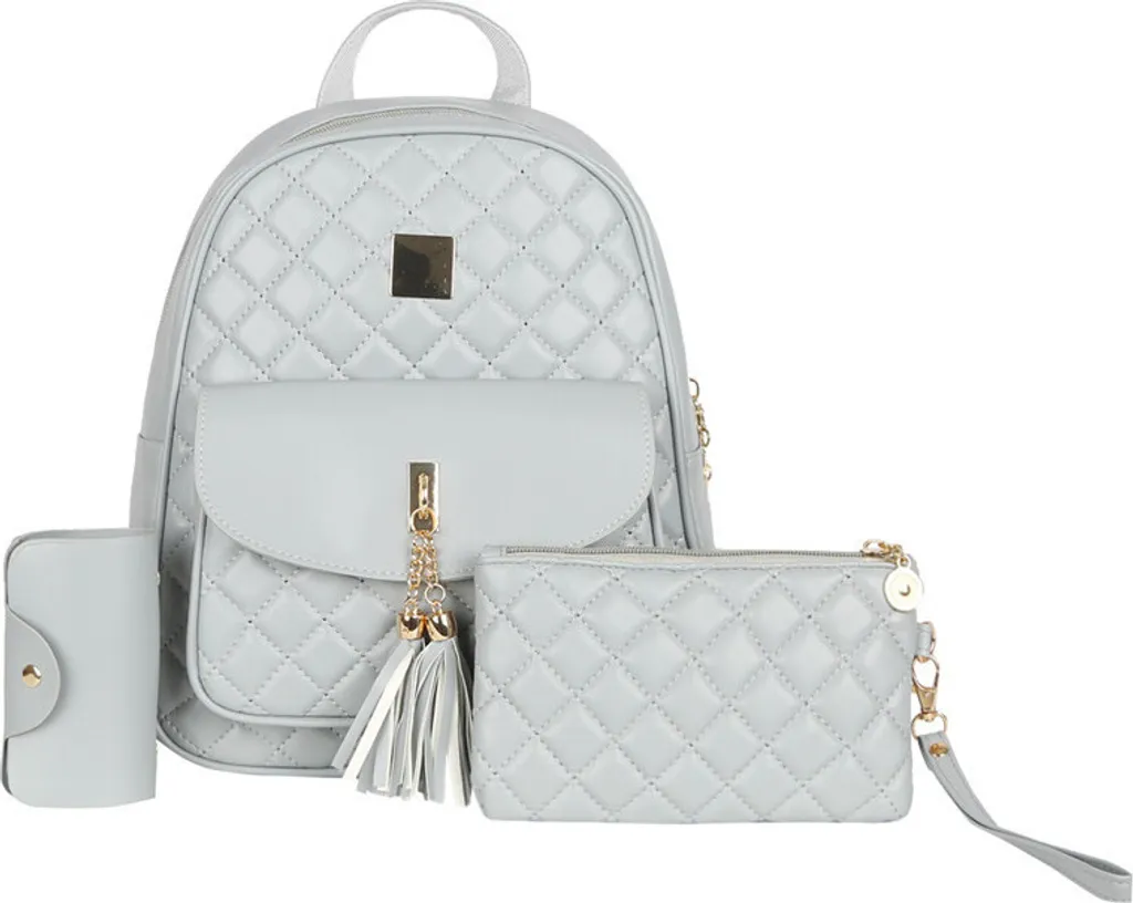 INF Ensemble de 3 sacs à dos matelassés chics Blanc pour femme
