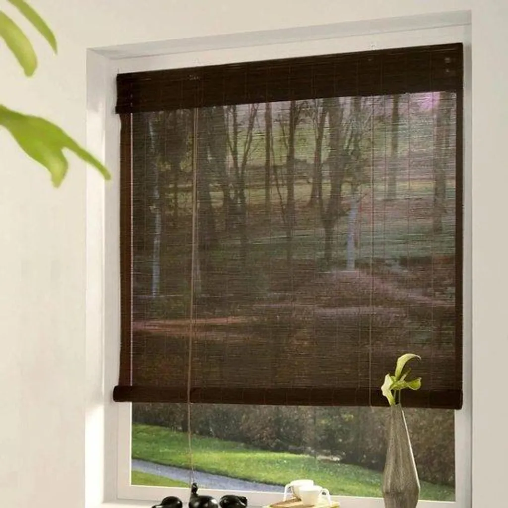 Store occultant bambou fin chocolat 120x180cm, design naturel et durable
